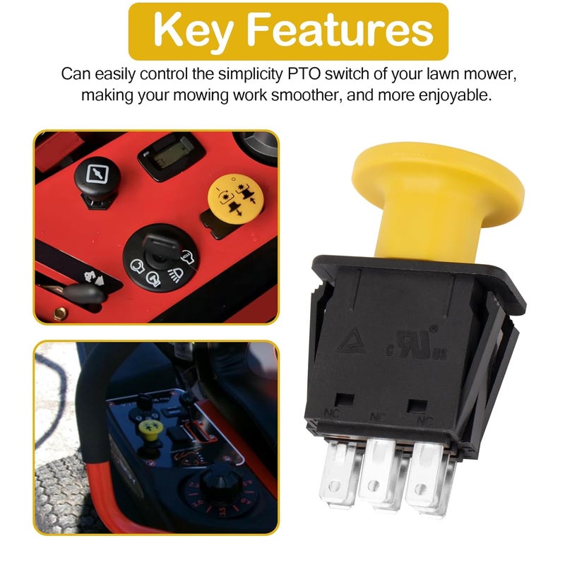 BZTT 1722887SM Mower Pto Switch for Bad Boy 10 Amp Clutch Switch Compatible Cub Cadet Toro Grasshopper Exmark Ferris Mower Clutch Part - Image 4